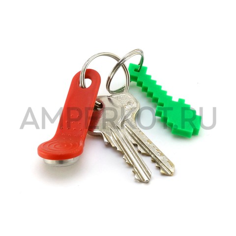 Лопата из Minecraft, 3d модель брелок зеленый, фото 3