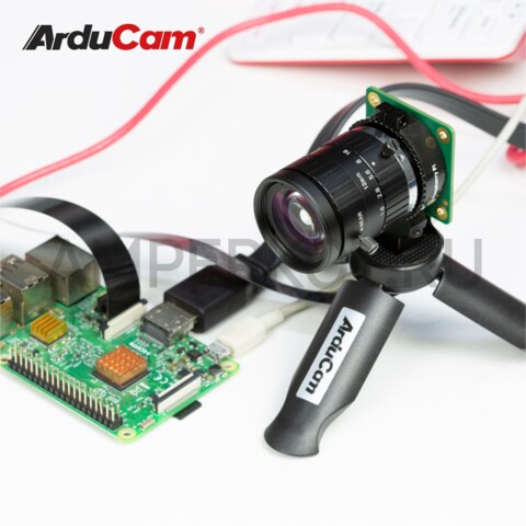 Объектив Arducam для камеры Raspberry Pi HQ, 39.2°, фокус 12 мм, ручная фокусировка и настройка диафрагмы крепление CS-Mount, фото 4