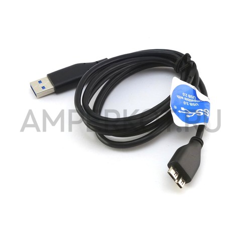 Кабель USB 3.0 Type A - Micro B 50 см черный, фото 1