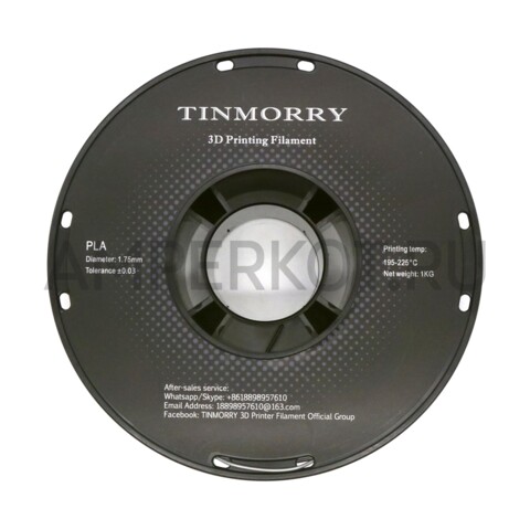 Пластик для 3D принтера Tinmorry PLA 1.75 мм 1 кг серебристый, фото 2