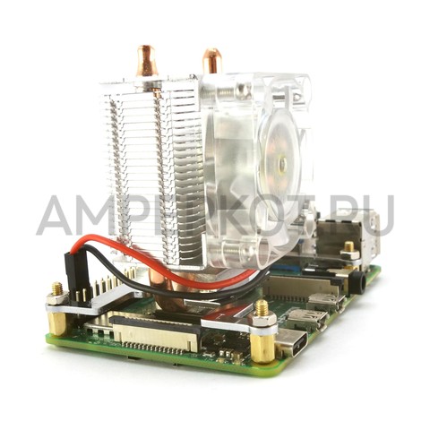 Башенный кулер Waveshare ICE Tower CPU Cooling Fan для Raspberry Pi 4B/3B+/3B, фото 5