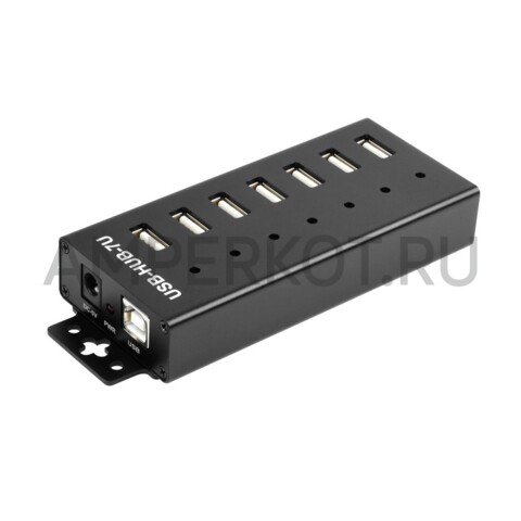 7-ми портовый USB 2.0  концентратор (HUB) Waveshare Промышленный класс 1.2А на порт, фото 1