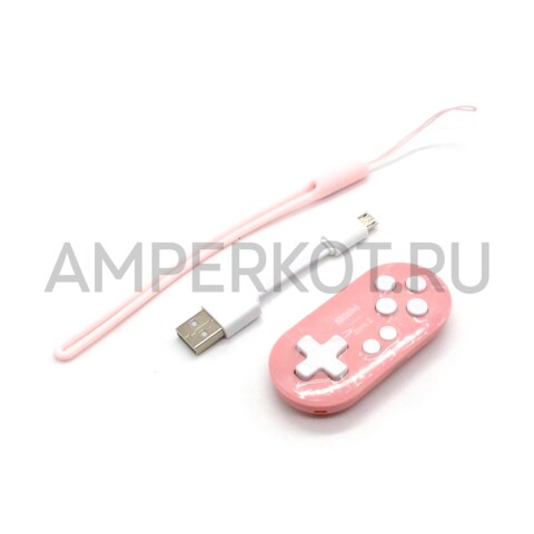 Беспроводной геймпад 8BitDo Zero 2 Bluetooth (Розовый), фото 2