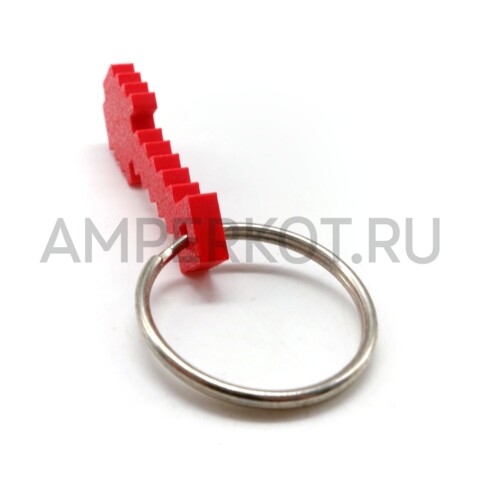 Лопата из Minecraft, 3d модель брелок красный, фото 6