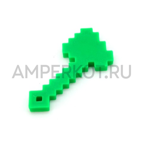 Топор из Minecraft, 3d модель брелок зеленый, фото 1