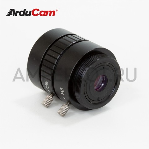 Объектив Arducam для камеры Raspberry Pi HQ, 65°, фокус 6 мм, ручная фокусировка и настройка диафрагмы крепление CS-Mount CS2006ZM06, фото 2