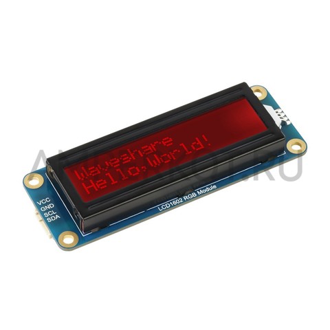 LCD дисплей Waveshare 1602 с RGB подсветкой 3.3V/5V, I2C, фото 2