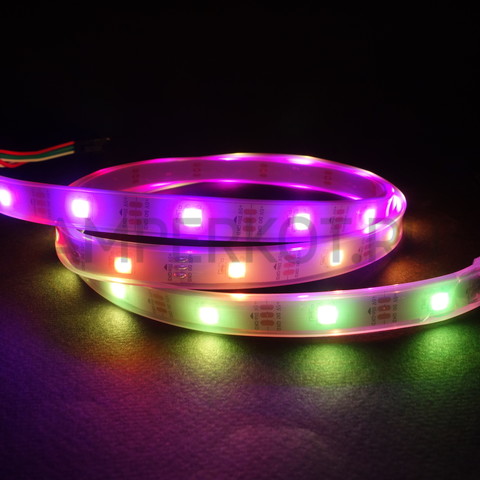 RGB LED лента с адресными светодиодами WS2812B 1м (60 диодов на метр), IP67, фото 5