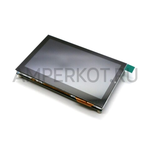 4.3" QLED дисплей Waveshare 800 × 480 DSI Емкостной сенсор Закаленное стекло Raspberry Pi 3/4/5, фото 4