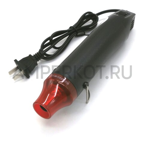 Миниатюрный термофен 200℃ 220V 300W черно-красный, фото 1