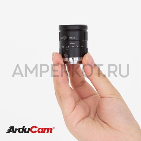 Объектив Arducam для камеры Raspberry Pi HQ, 39.2°, фокус 12 мм, ручная фокусировка и настройка диафрагмы крепление CS-Mount, фото 5
