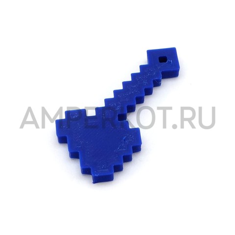 Топор из Minecraft, 3d модель брелок синий, фото 1