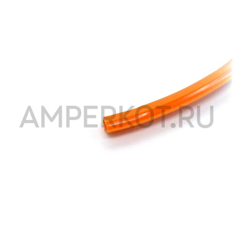 Плоский ПВХ уплотнитель для алюминиевого профиля 6 мм оранжевый 1 метр, фото 1