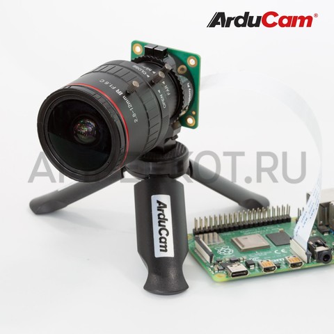 Варифокальный объектив Arducam для камеры Raspberry Pi HQ, 125°-43°, 2.8-12 мм C-Mount Lens с C-CS адаптером C20280M12, фото 4