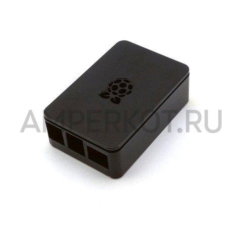 Черный корпус для Raspberry Pi 4 ABS пластик, фото 1
