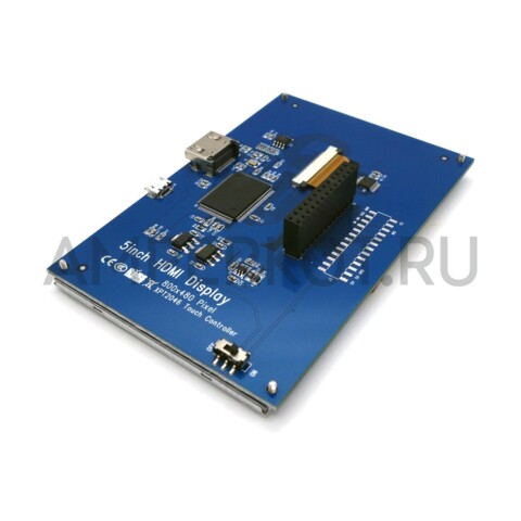 Raspberry Pi 4 ЖК 5' touch-screen дисплей с GPIO+HDMI, фото 5