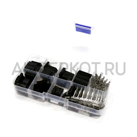 Набор разъемов Dupont 1/2/3/4/5/6/8 pin 2.54 мм мама-папа 310 шт, фото 1