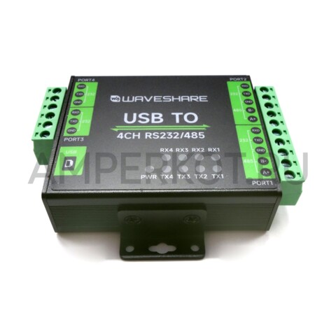 Промышленный конвертор USB в RS232/485  чип FT4232HL 2 канала RS232 + 2 канала RS232/485, фото 2