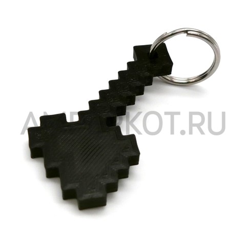 Топор из Minecraft, 3d модель брелок черный, фото 1