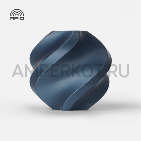 Bambu Lab PLA Metal пластик (RFID) для 3D принтера 1.75 мм 1 кг с катушкой  (Cobalt Blue 13600), фото 1