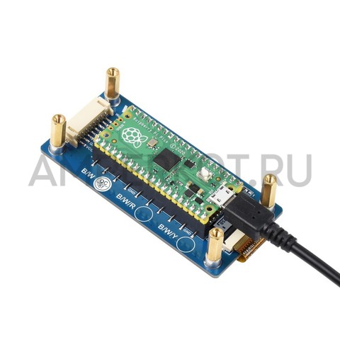 2.9" E-Paper E-Ink дисплей Waveshare для Raspberry Pi Pico, 296×128, черно-белый, SPI, фото 2