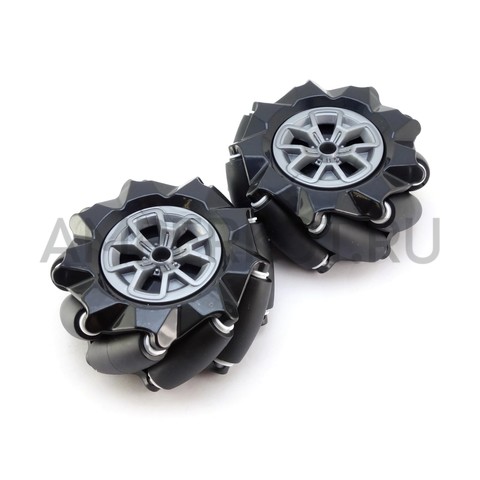 Всенаправленные колеса (Mecanum wheels) L+R черные без колпака, фото 1