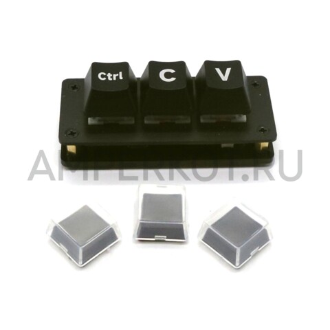 3-х кнопочная клавиатура Waveshare RP2040 Ctrl-V/C, фото 3