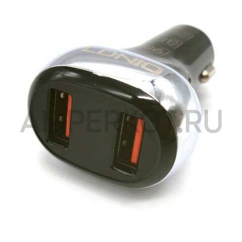 Автомобильное зарядное устройство LDNIO C2 2*USB Type-A QC3.0 36W, фото 2