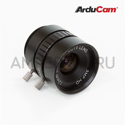 Объектив Arducam для камеры Raspberry Pi HQ, 30°, 12 мм, ручной фокус и диафрагма, CS-Mount CS1812ZM03, фото 2
