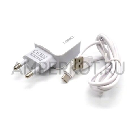 Зарядное устройство LDNIO A2202 2*USB Type-A 2.4A 12W без кабеля, фото 2