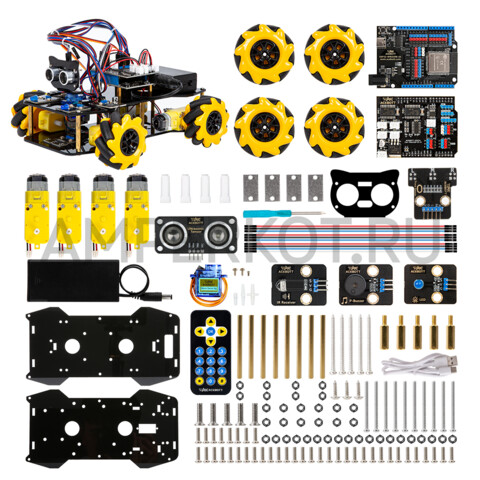 Стартовый набор ACEBOTT ESP32 Smart Car с 4WD колесами Mecanum (QD001), фото 7