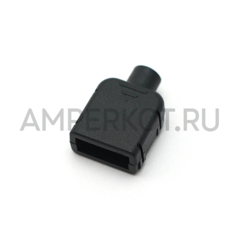 USB коннектор Male (папа) с пластиковым корпусом, фото 1