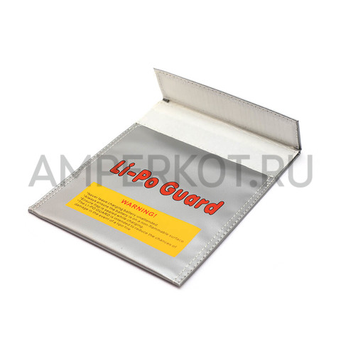 Защитный пакет для LiPo батарей 230x300мм цвет серебристый, фото 1