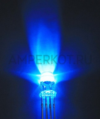 Прозрачный LED RGB светодиод 5mm с общим катодом (1 шт.), фото 4