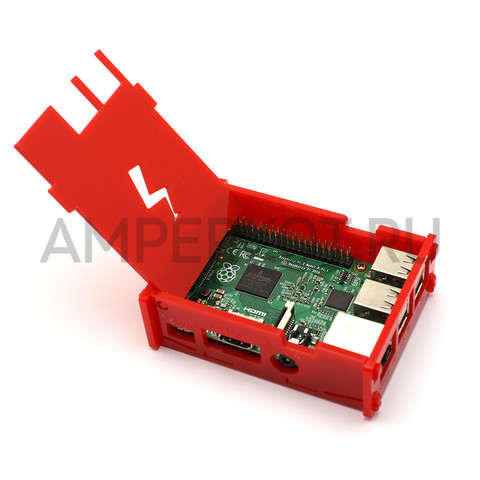 Красный корпус Amperkot для Raspberry Pi (B+, 2, 3), фото 3