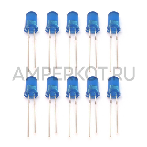 LED Светодиоды голубые 5мм (10 шт.), фото 1