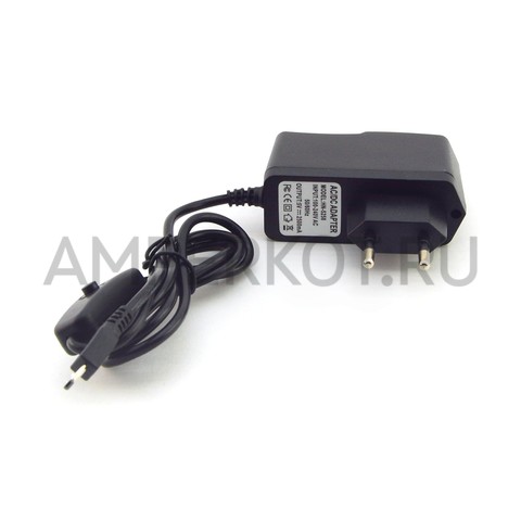 Адаптер питания 100-240V (5V, 2.5A) с кабелем USB - Micro USB с кнопкой включения/выключения, фото 2