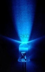 LED Светодиоды синие с прозрачной колбой 5мм (10 шт.), фото 2