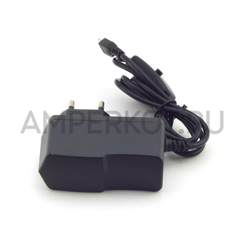 Адаптер питания 100-240V (5V, 2.5A) с кабелем USB - Micro USB с кнопкой включения/выключения, фото 3
