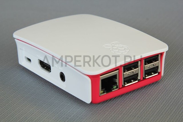 Оригинальный красно-белый корпус для Raspberry Pi (B+, 2, 3B, 3B+), фото 3