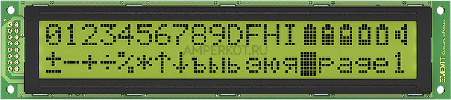 Знакосинтезирующий LCD дисплей MT-20S2M-2YLG, фото 1
