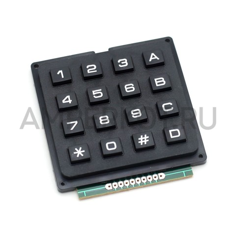 Клавиатура матричная черная numpad + ABCD, 16 кнопок, 4x4, фото 1