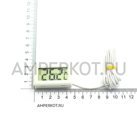 Термометр цифровой Digital LCD T115 белый с выносным датчиком TZT, фото 2