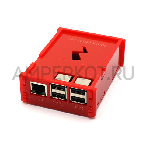 Красный корпус Amperkot для Raspberry Pi (B+, 2, 3), фото 2