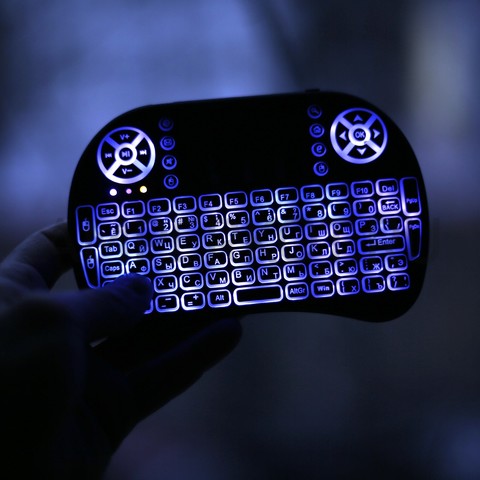 Беспроводная мышь и клавиатура (2 в 1), русская клавиатура, цвет черный, с подсветкой, фото 5