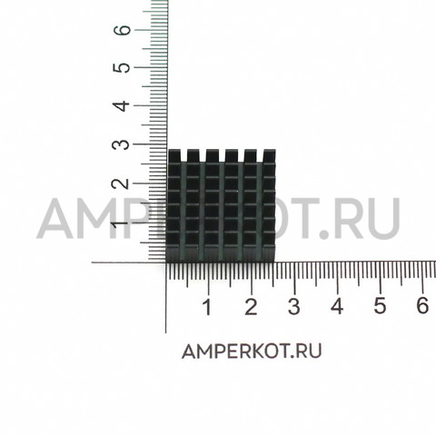 Черный алюминиевый радиатор 25*25*10mm, фото 2