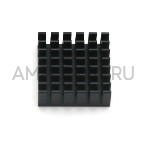 Черный алюминиевый радиатор 25*25*10mm, фото 1