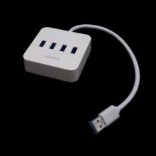 USB3.0 хаб UGREEN  4 порта Type-A внешнее питания Type-C 0.2 метра Белый