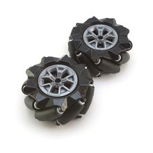 Всенаправленные колеса (Mecanum wheels) L+R черные с колпаком