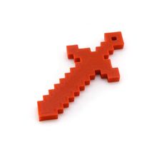 Меч из Minecraft, 3d модель брелок красный